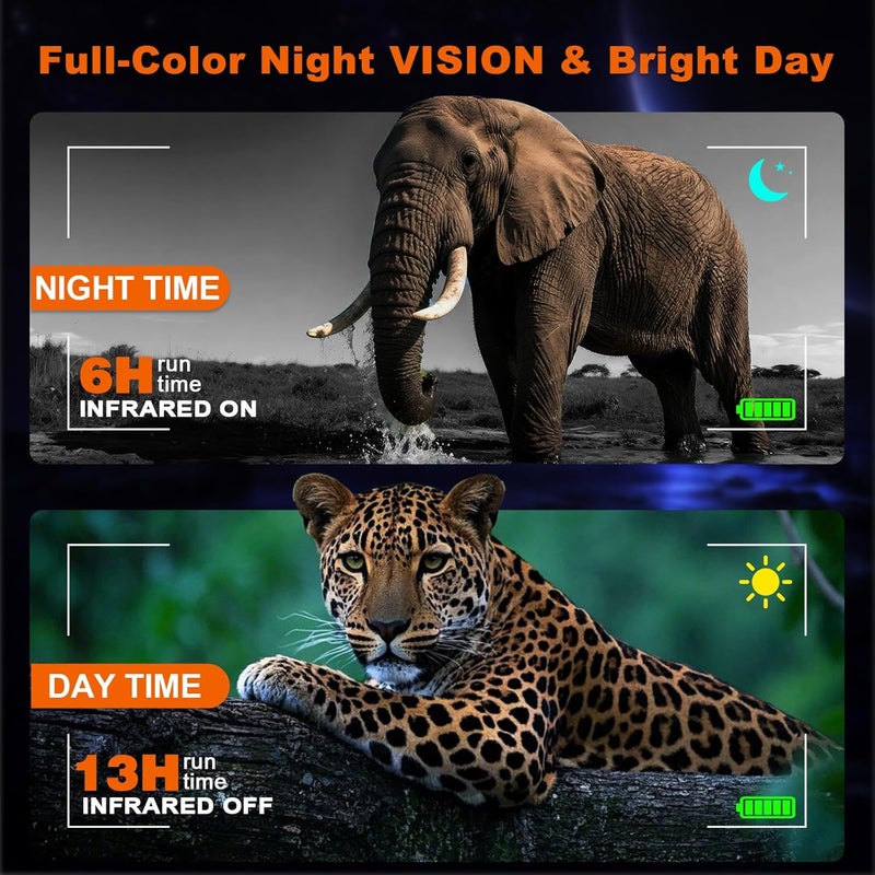 Rumyums Night Vision Goggles, 4K Night Vision Binoculars with 1314FT Viewing Range, Infrared Illuminator, Photo & 4K Video Recording, 3.2" HD Screen & 32GB Card for Hunting, Wildlife Observation, Security - Image 5
